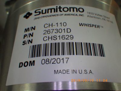 極低温冷凍機 77K GM冷凍機 CH-110 写真2