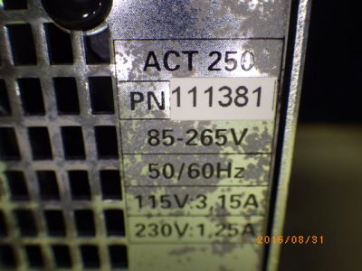 ターボ分子ポンプコントローラー ACT250 写真2