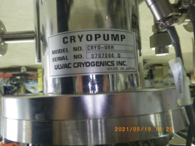 クライオポンプ CRYO-U6H 写真2