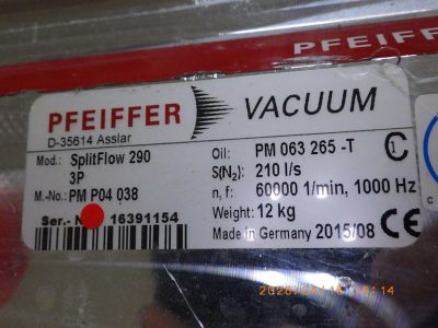 ターボ分子ポンプ（TMP） SplitFlow 290 3P 写真2