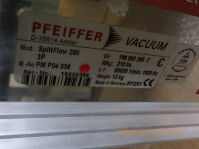 ターボ分子ポンプ（TMP） SplitFlow 290 3P 写真2