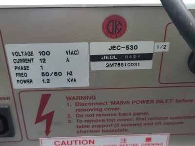 カーボンコーター 日本電子　Jeol JEC-530
