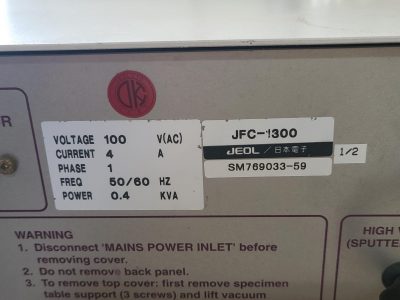 オートファインコーター 日本電子　Jeol JFC-1300