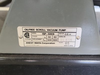 スクロールポンプ アネスト岩田 ISP-500B