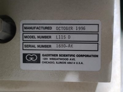 エリプソメーター L115 D 写真2