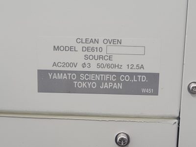 クリーンオーブン ヤマト科学　Yamato DE610E