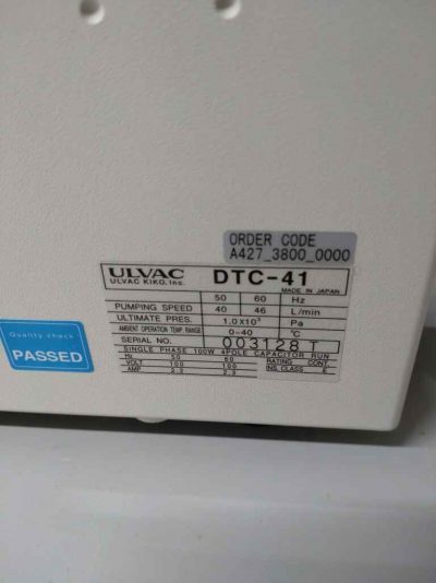 真空ポンプ アルバック　Ulvac DTC-41