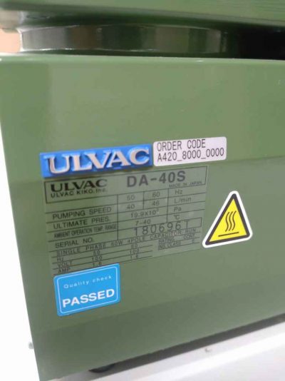 真空ポンプ アルバック　Ulvac DA-40S