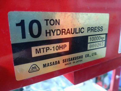 10Ton 卓上プレス MTP-10HP 写真2