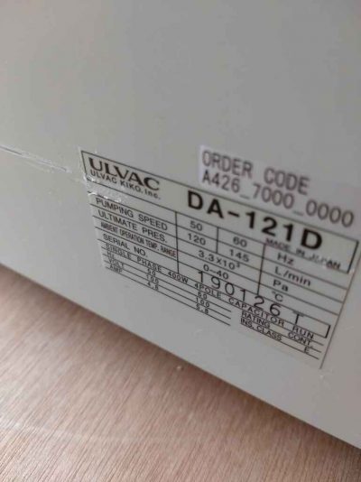 真空ポンプ アルバック　Ulvac DA-121D