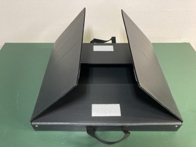 帯電防止・導電プラダン・両開きケース 大判・薄型・取手付 3個セット 写真5