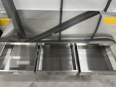 ステンレス実験台（引き出し３個） ★美品 2023年購入品★ SKM-150Z 写真3