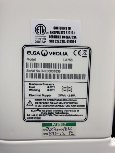 高性能純水装置 PURELAB Chorus専用 30Lタンク 美品！ LA758 写真6