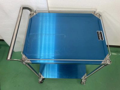 ステンレスワゴン (SUS304) 車輪径75mmx幅25mm 4輪全てにストッパー付 写真6