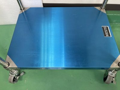 ステンレスワゴン (SUS304) 車輪径75mmx幅25mm 4輪全てにストッパー付 写真7