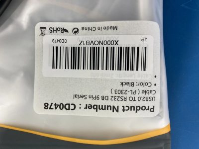 USB(M) to RS232(F) DB 9Pin Serial Cable 2m（PL2303内蔵）10本 CD0478 写真3