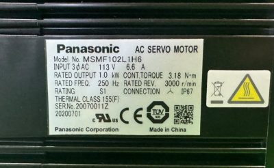 ACサーボモーター MSMF102L1H6 写真6