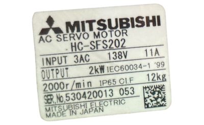 旋回モーター HC-SFS202/RT-160E-145 写真6