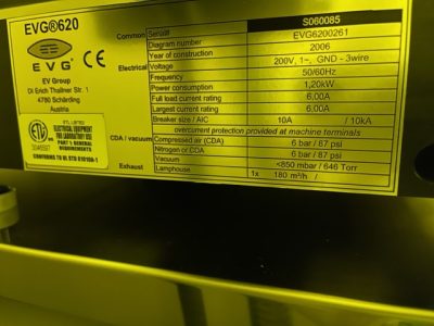 マスクアライナー EVG620 写真6