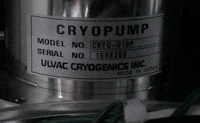 クライオポンプ CRYO-U16P 写真2