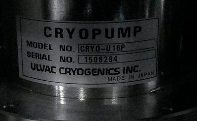 クライオポンプ CRYO-U16P 写真3