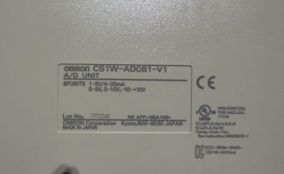 PLC プロセッサモジュー CS1W-AD081-V1 写真3