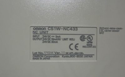 PLC モジュール CS1W-NC433 写真3