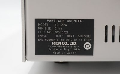 気中パーティクルカウンタ KC-22A 写真4