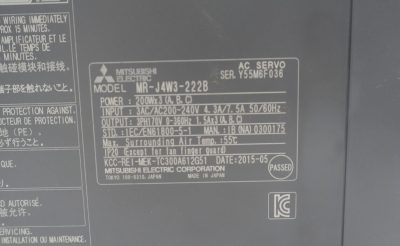 サーボドライバ 三菱電機 Mitsubishi MR-J4W3-222B