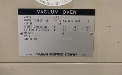 真空オーブン VAC-200PS 写真7