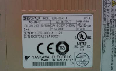 サーボパック SGDS-02A01A 写真4