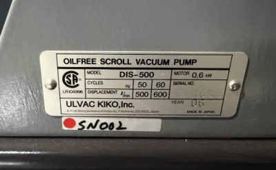 スクロール型ドライ真空ポンプ DIS-500 写真5
