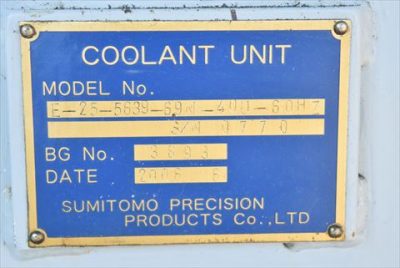クーラントユニット E-25-5639-69M-40U-60HZ S/N 0770 写真3