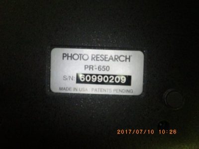 分光放射輝度計 Spectra Scan PR650 写真5
