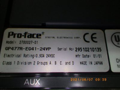 タッチパネル GP477R-EG41-24VP 写真2