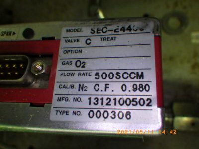 マスフローコントローラー（MFC） SEC-E440 写真2