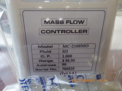マスフローコントローラー（MFC） MC-2100MO 写真2