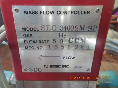 マスフローコントローラー（MFC） SEC-3400SM-SP 写真2