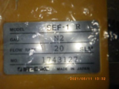 マスフローコントローラー（MFC） SEF-1R 写真2