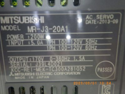 サーボモーターコントローラー MR-J3-20A1 写真2