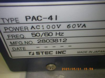 マスフローコントローラー電源 PAC-41 写真2