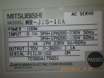 サーボモーターコントローラー MR-J2S-10A 写真2