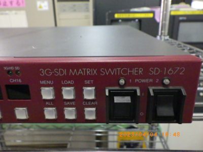 ３Ｇ－ＳＤＩマトリクススイッチャ SD-1672 写真2