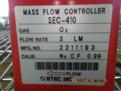 マスフローコントローラー（MFC） SEC-410 写真2