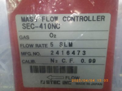 マスフローコントローラー（MFC） SEC-410NC 写真2