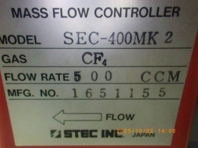 マスフローコントローラー（MFC） SEC-400MK2 写真4