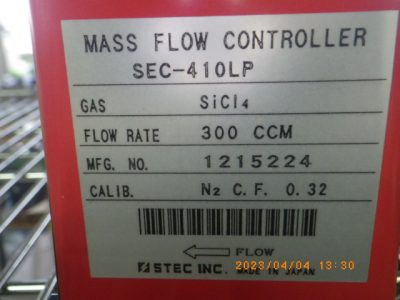 マスフローコントローラー（MFC） SEC-410LP 写真2