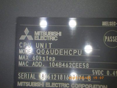 シーケンサー Q06UDEHCPU 写真2