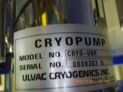 クライオポンプ CRYO-U8H 写真2