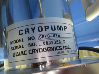クライオポンプ CRYO-U8H 写真2